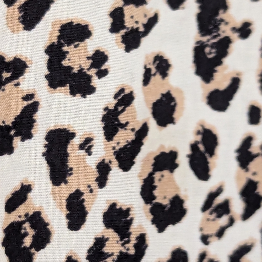 🐆 Talbots Leopard Print Blouse Shirt L Top Button Up - Picture 7 of 13